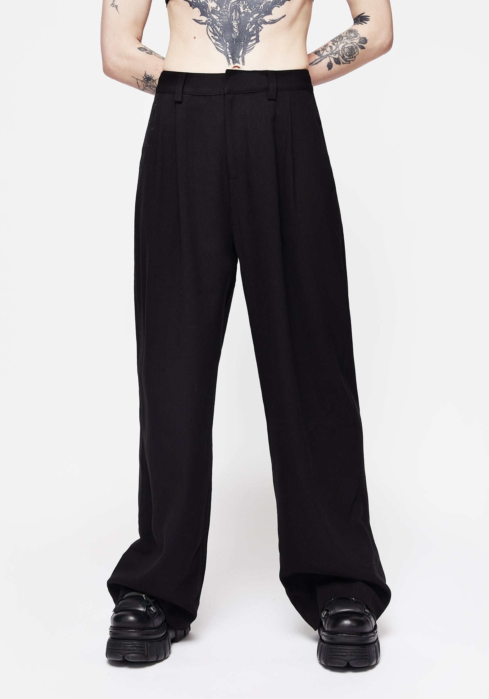 Poe Pleated Wide Leg Trouser | Disturbia - Shop Women's