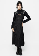 Amalthea Embroidered Roll Neck Extreme Crop Sweater