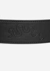 Mamba Debossed Belt With Snake Buckle