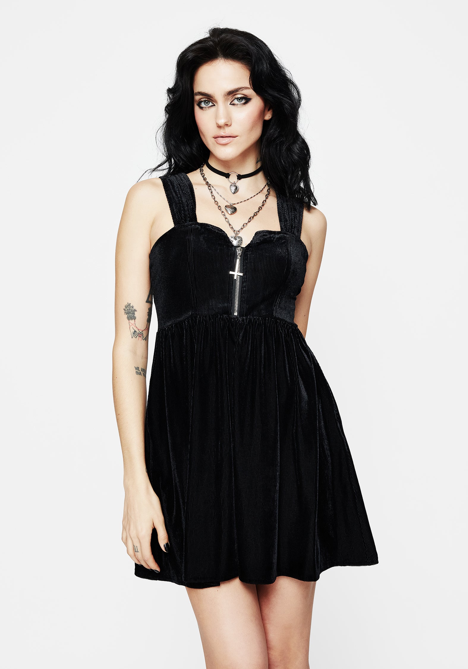 Heartless Zip Front Mini Dress | Disturbia