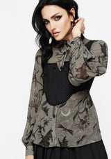 Gloriana Floral Print Chiffon Shirt