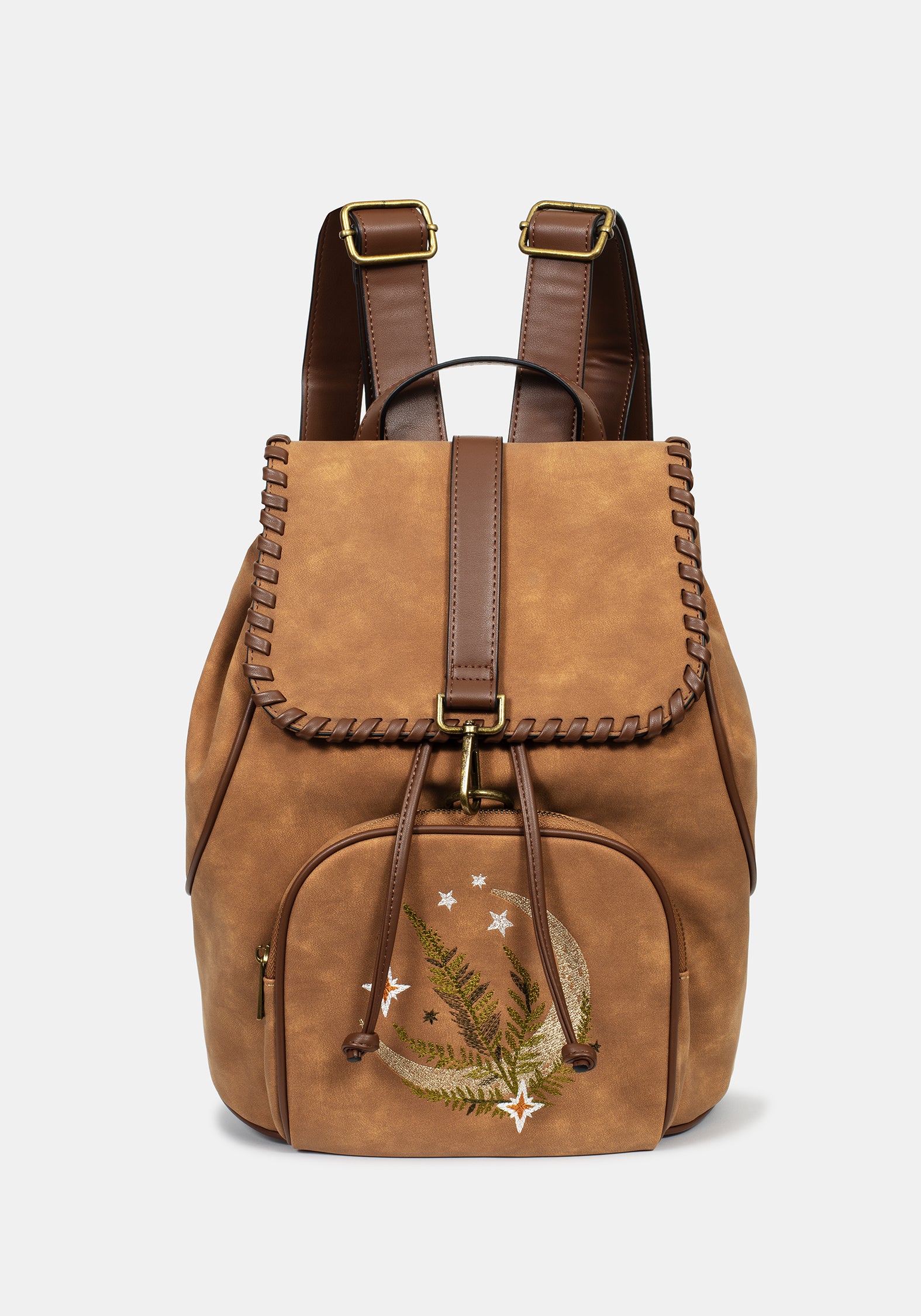 Moonlit Moon Embroidered Backpack – Disturbia
