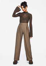 Mystic Embroidered Turn Up Wide Leg Trouser