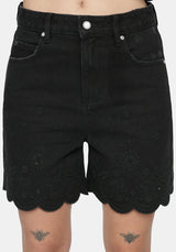 Ayr Broderie Longline Denim Short