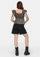 Ayr Broderie Longline Denim Short