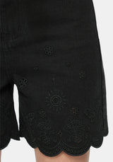 Ayr Broderie Longline Denim Short