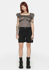 Ayr Broderie Longline Denim Short