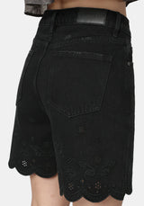 Ayr Broderie Longline Denim Short
