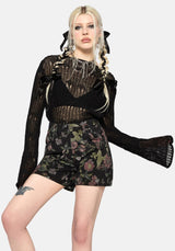 Poison Eden Print Denim Short 24" / US 2