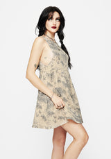 Maypole Cotton Print Mini Smock Dress