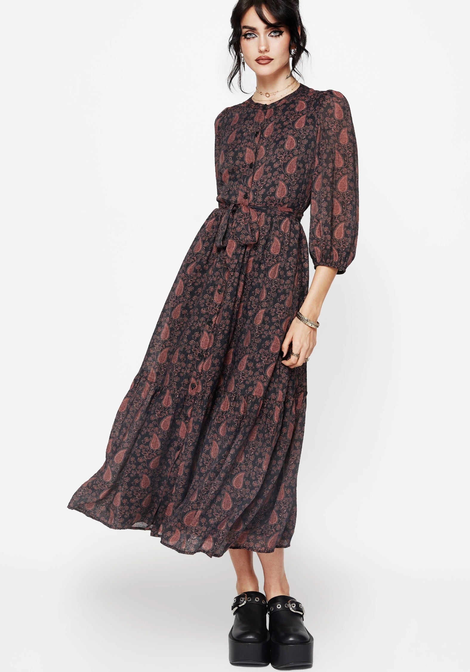 Isola Paisley Shift Midaxi Dress – Disturbia