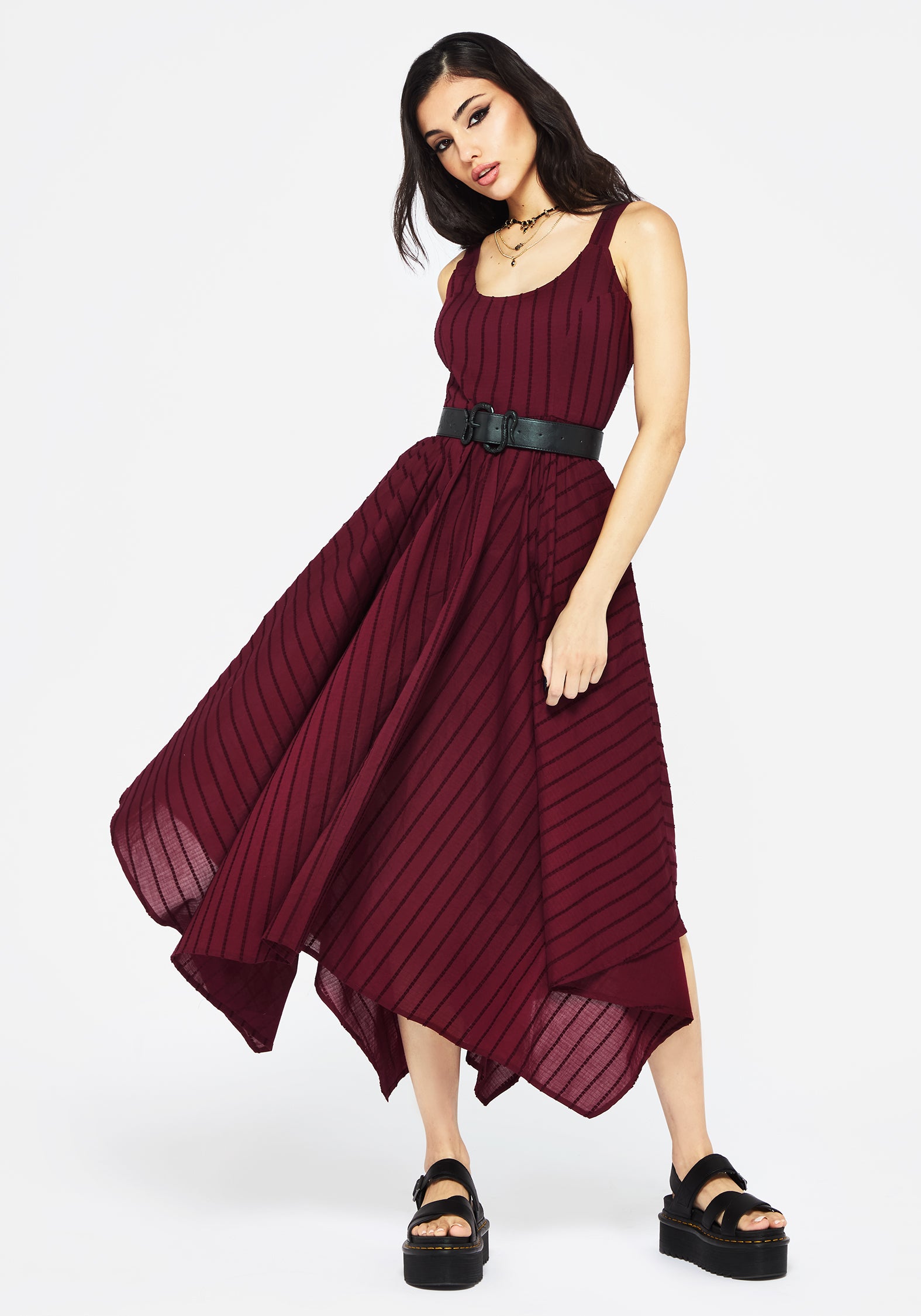 Blythe Cotton Handkerchief Hem Midaxi Dress