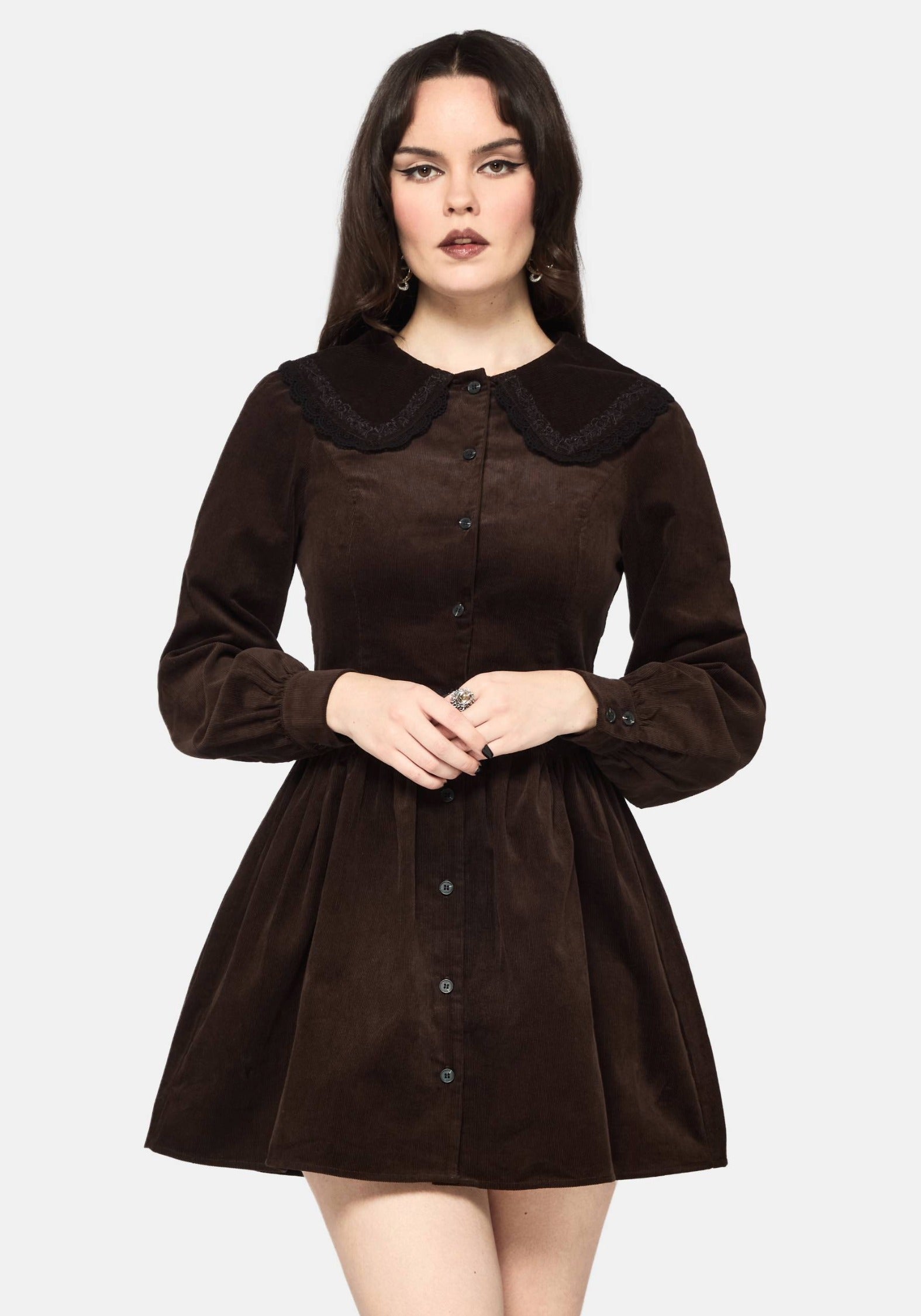 Kora Floral Embroidered Cord V Waist Mini Dress – Disturbia