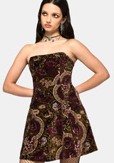 Effie Baroque Strapless Mini Dress