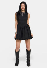 Ailis Balloon Hem Embroidered Mini Dress US 2