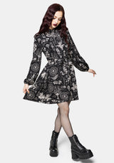 Trinity Moon Tiered Button Up Mini Shirt Dress