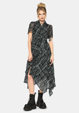 Rhoswen Checked Hanky Hem Midaxi Shirt Dress