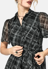 Rhoswen Checked Hanky Hem Midaxi Shirt Dress
