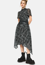 Rhoswen Checked Hanky Hem Midaxi Shirt Dress