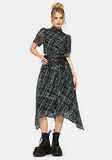 Rhoswen Checked Hanky Hem Midaxi Shirt Dress