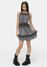 Zelira Paisley Shirred Mini Dress