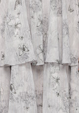 Aureline Butterfly Tiered Midi Dress