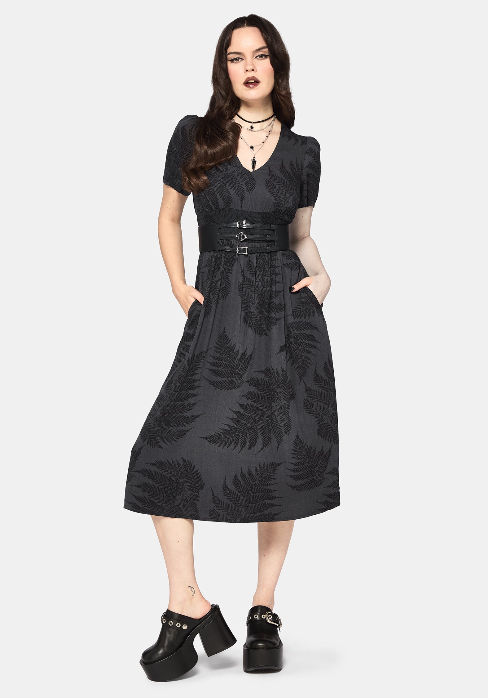fern midi dress Ruin Fern Printed Midi Dress