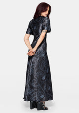 Ophion Print Satin Maxi Dress