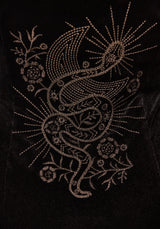 Kobra Embroidered Velour Maxi Slip Dress