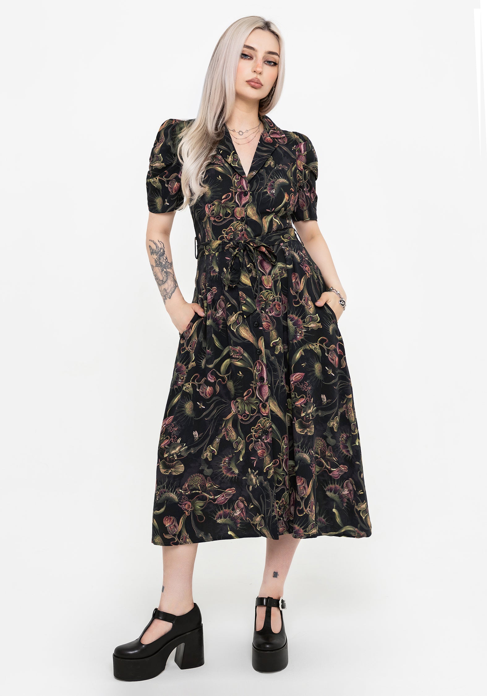 button shirt dress midi White Linen Cotton Midi Shirt Dress with Button Front and Collar