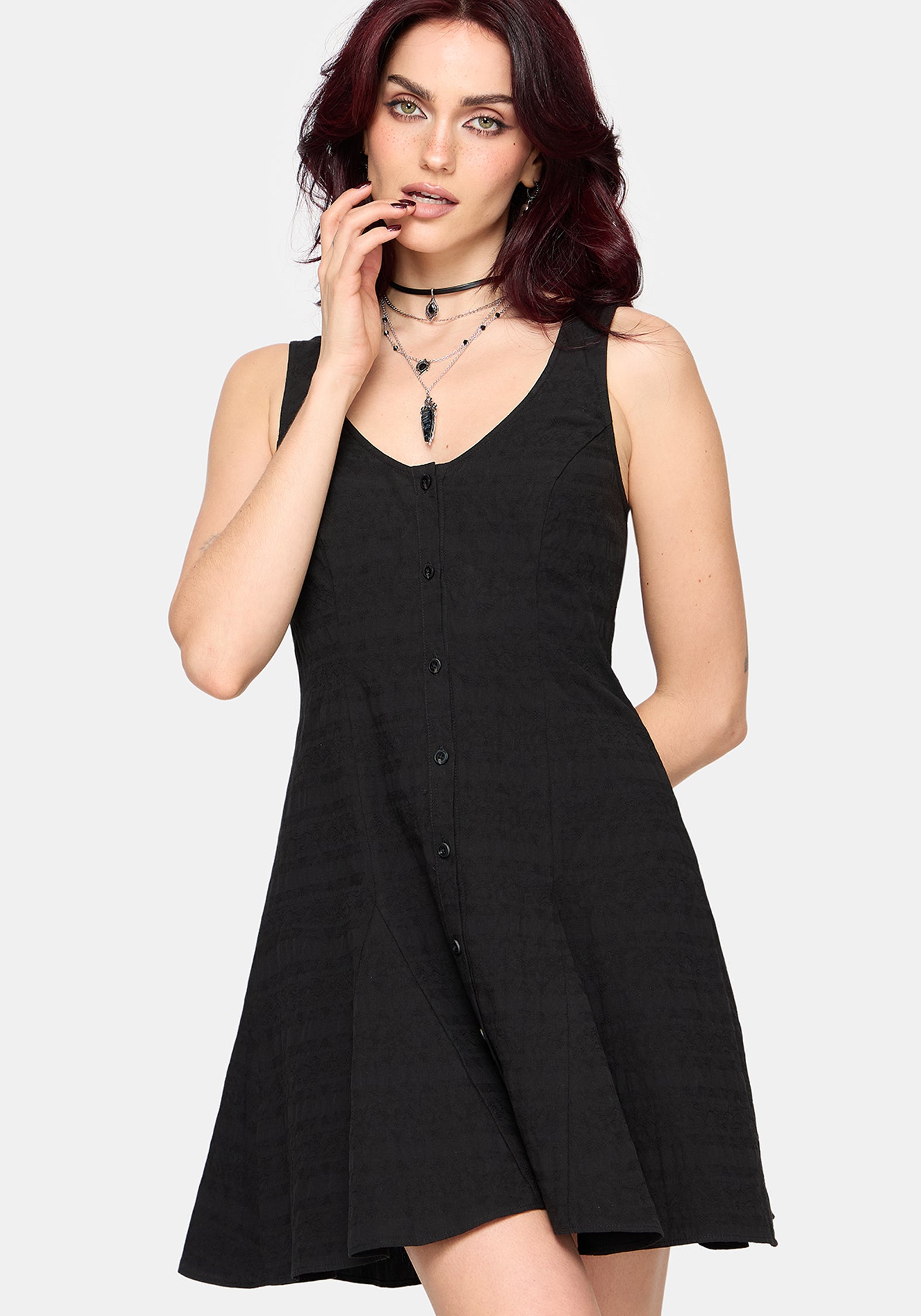 mini dress with button front Short Sleeve Collared In Blue Denim | EGO US Waist 24. Petal and Pup Women's Velvette