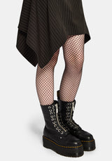 Alecto Pinstripe Handkerchief Hem Mini Dress US 2