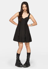 Tasmina Lace Up Front Mini Dress