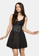 Tasmina Lace Up Front Mini Dress