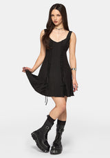 Tasmina Lace Up Front Mini Dress