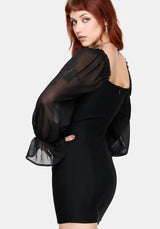 Lena Lace Up Front Mini Dress