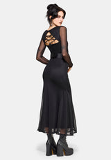 Ebonine Backless Maxi Dress