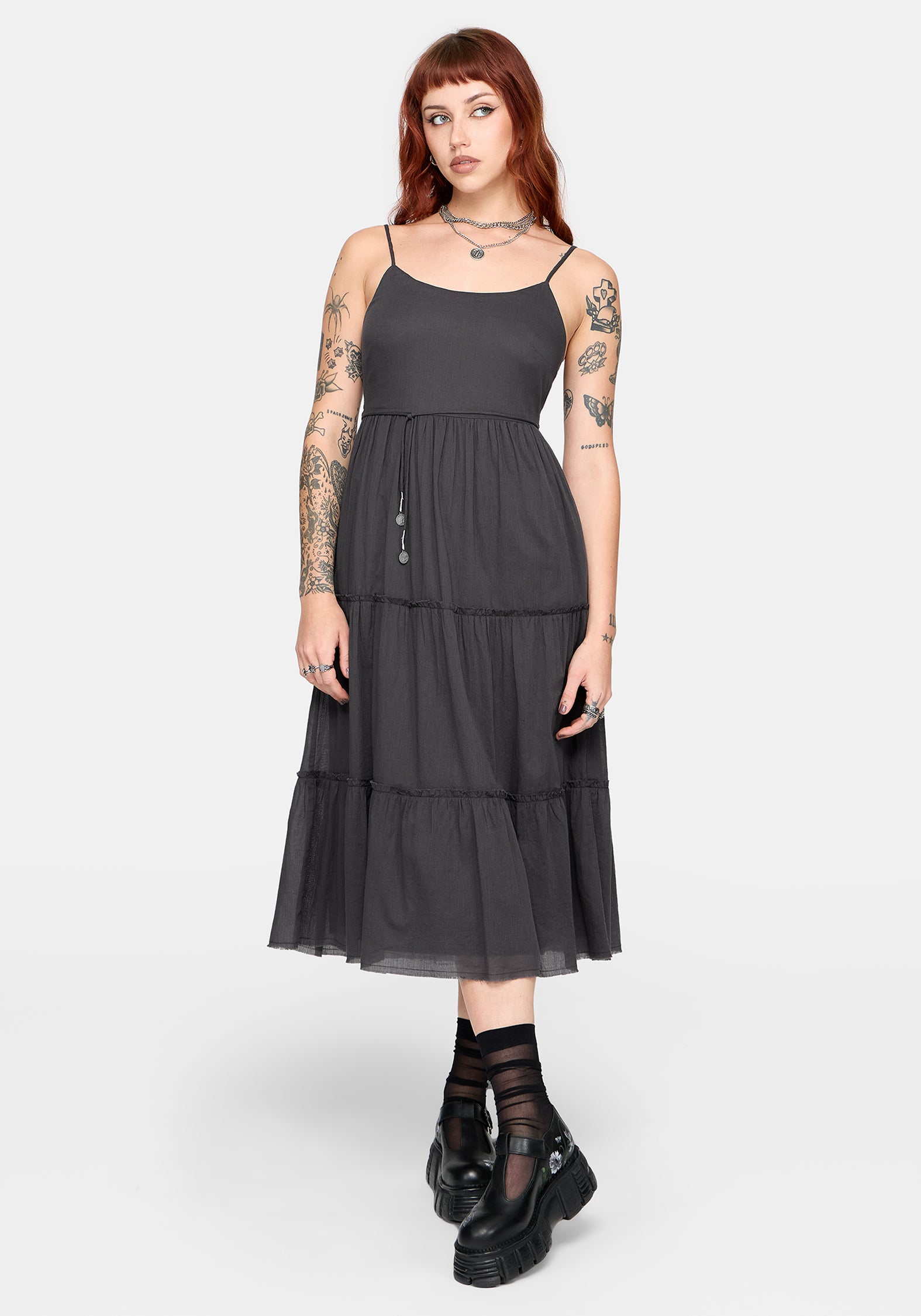 ワンピース deres relax dress black F size Zyra Tiered Midi Dress – Disturbia