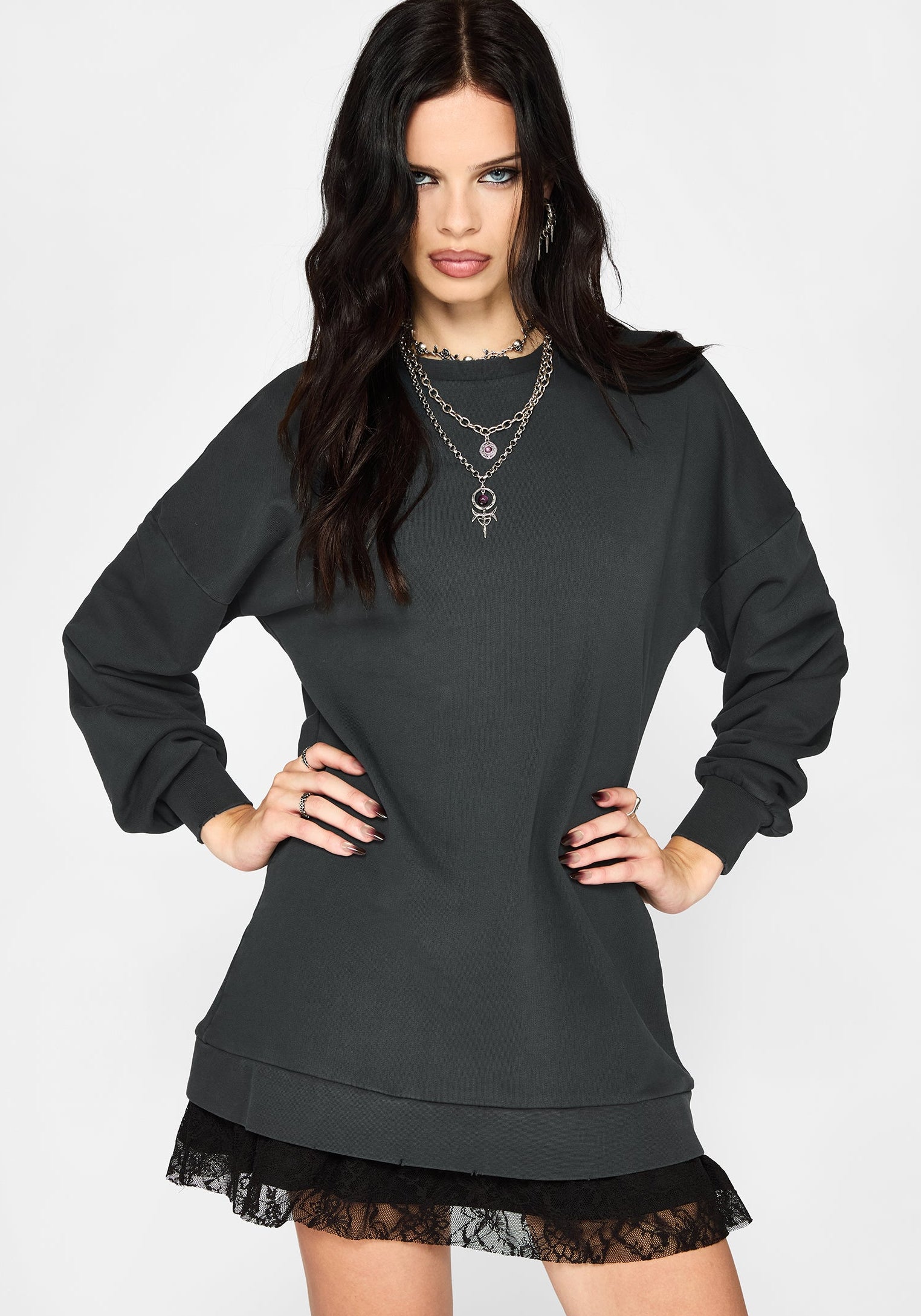 dress sweater with lace HOW TO LAYER SWEATERS WITH DRESSES