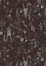 Dusha Garden Print Chiffon Shirred Button Down Midi Dress