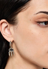 Threx Spike Drop Hoop Earrings