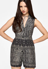 Zelira Paisley Print Playsuit