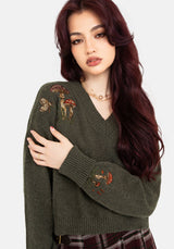 Keira Cotton Toadstool Embroidered Sweater