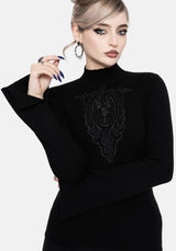 Torquil Bodice Lace Ribbed Knit Sweater