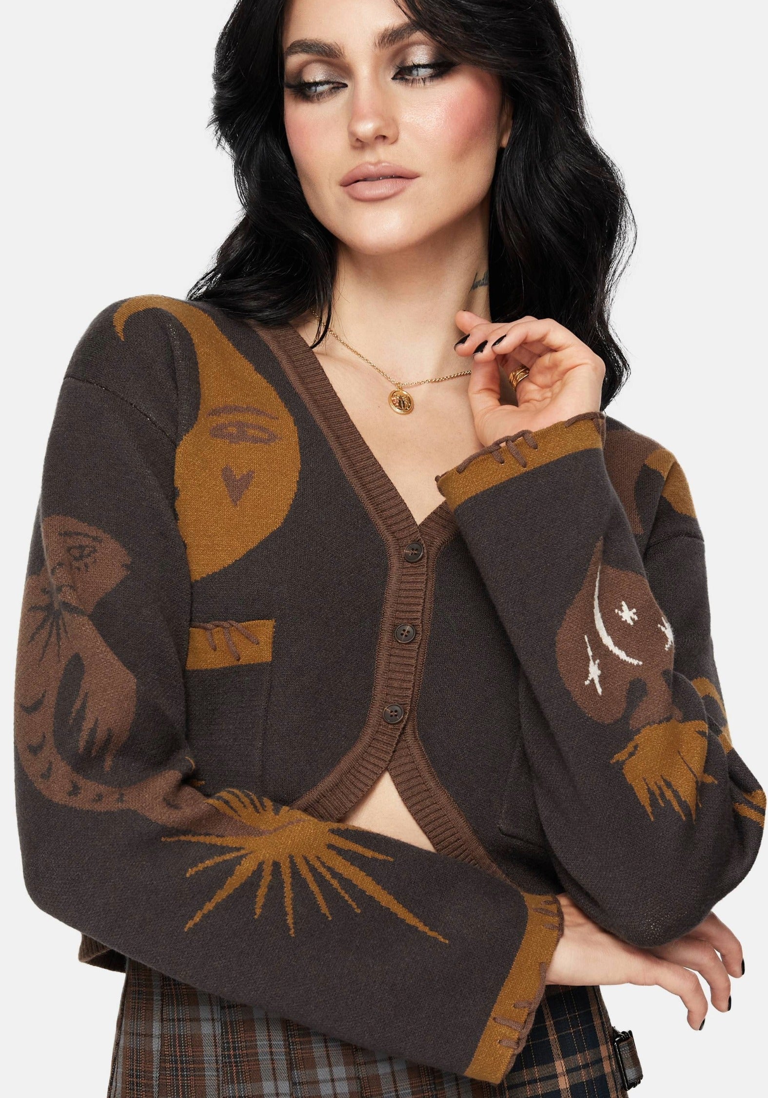 カーディガン Rosary moon Dalmatian Short Cardigan EMILY OMBRE SHORT CARDIGAN | Maridruna