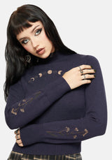 Griffinfly Embroidered Knit Sweater