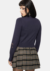Griffinfly Embroidered Knit Sweater