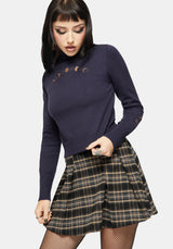 Griffinfly Embroidered Knit Sweater