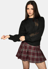 Ember Moth Embroidered Knit Sweater