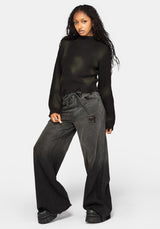 Milaya Overdyed Distressed Knit Sweater